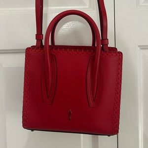 Christian Louboutin Paloma Tote Whipstitch Leather and Suede Mini